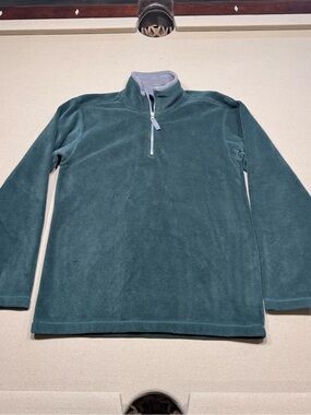 Champs Vintage Sports quarter-zip forest green fleece pullover